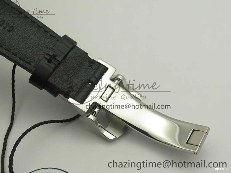 MIROTIME 0331 Upgraded Portuguese Flying Tourbillon SS White Dial 2 Sub Dials on Black Leather Strap 7161